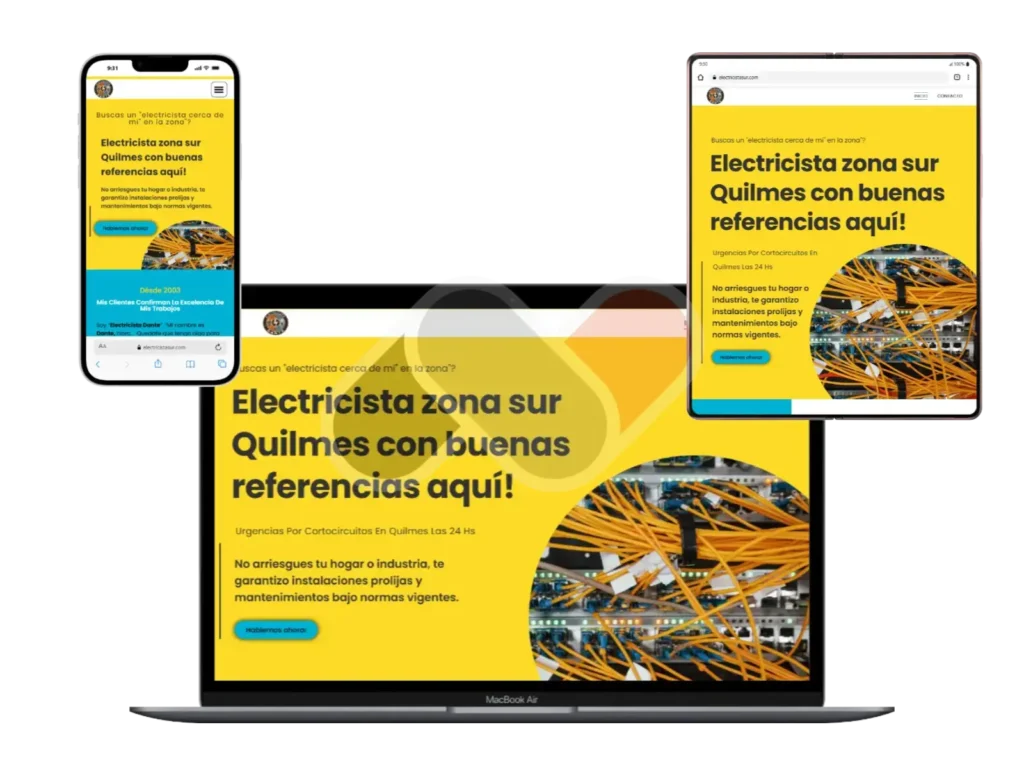 Imagen gráfica de un sitio web responsivo