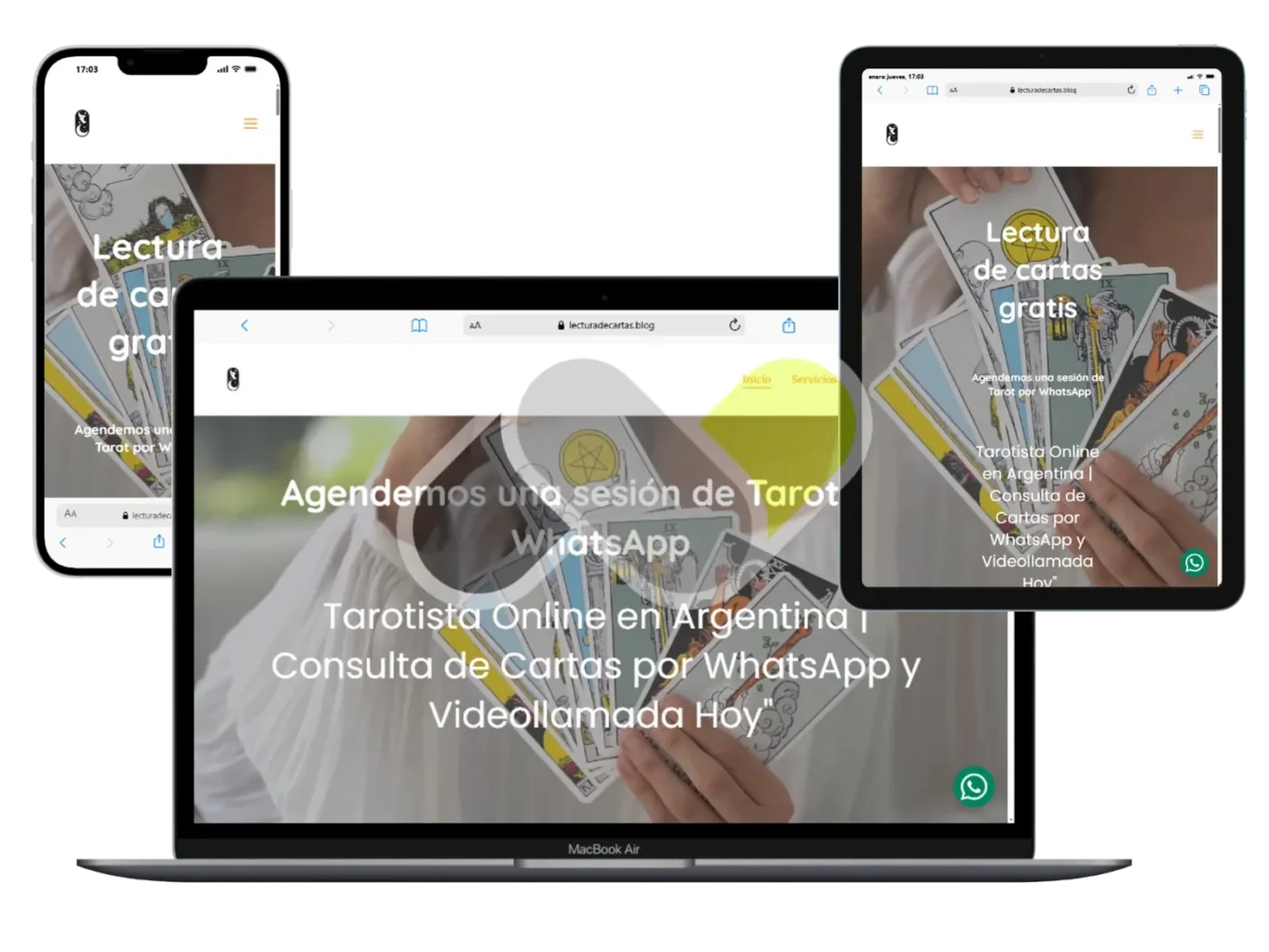 imagen grafica de sitio web lecturadecartas