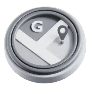 logotipo en blanco y negro de Google My Business